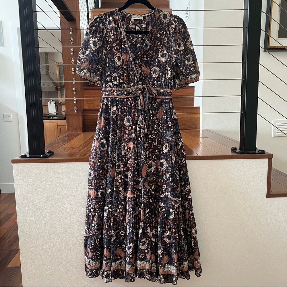 Ulla Johnson Blue Ruffled Tiered Dress